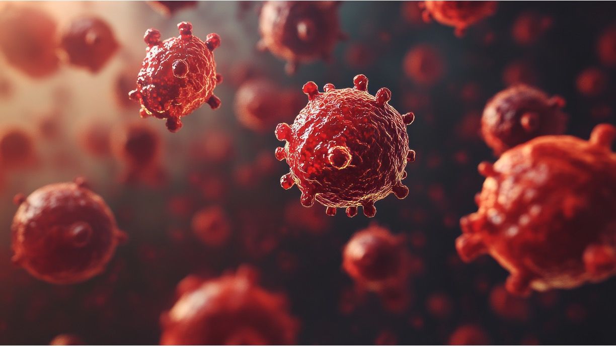 3D rendition of human leukemia cells in the bloodstream © Nicat - stock.adobe.com