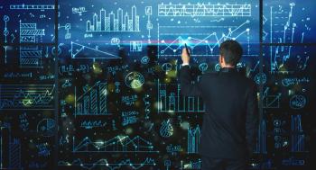 Drawing businessman with statistics background | Image Credit: © ra2 studio - stock.adobe.com