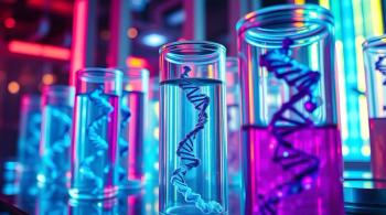 DNA samples in test tubes with glowing neon lights, representing genetic research and scientific exploration. Generated with AI. | Image Credit: © Asawin - stock.adobe.com
