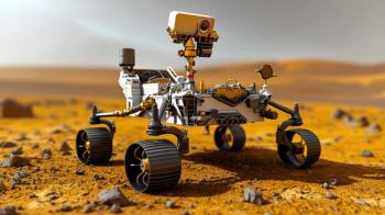 Mars Rover Exploration Red Planet Landscape Futuristic Spacecraft Scientific Mission | Image Credit: © narongsag - stock.adobe.com