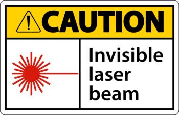 Caution Sign for invisible near-infrared ytterbium laser © Seetwo - stock.adobe.com