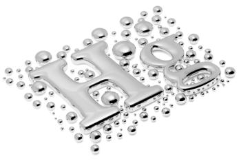 Small mercury (Hg) metal sign with drops | Image Credit: © alexus - stock.adobe.com