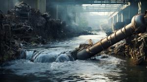 Wastewater pollution, industrial pipe, sewage, dirty water leakage into the river | Image Credit: © Mohammad Xte - stock.adobe.com.