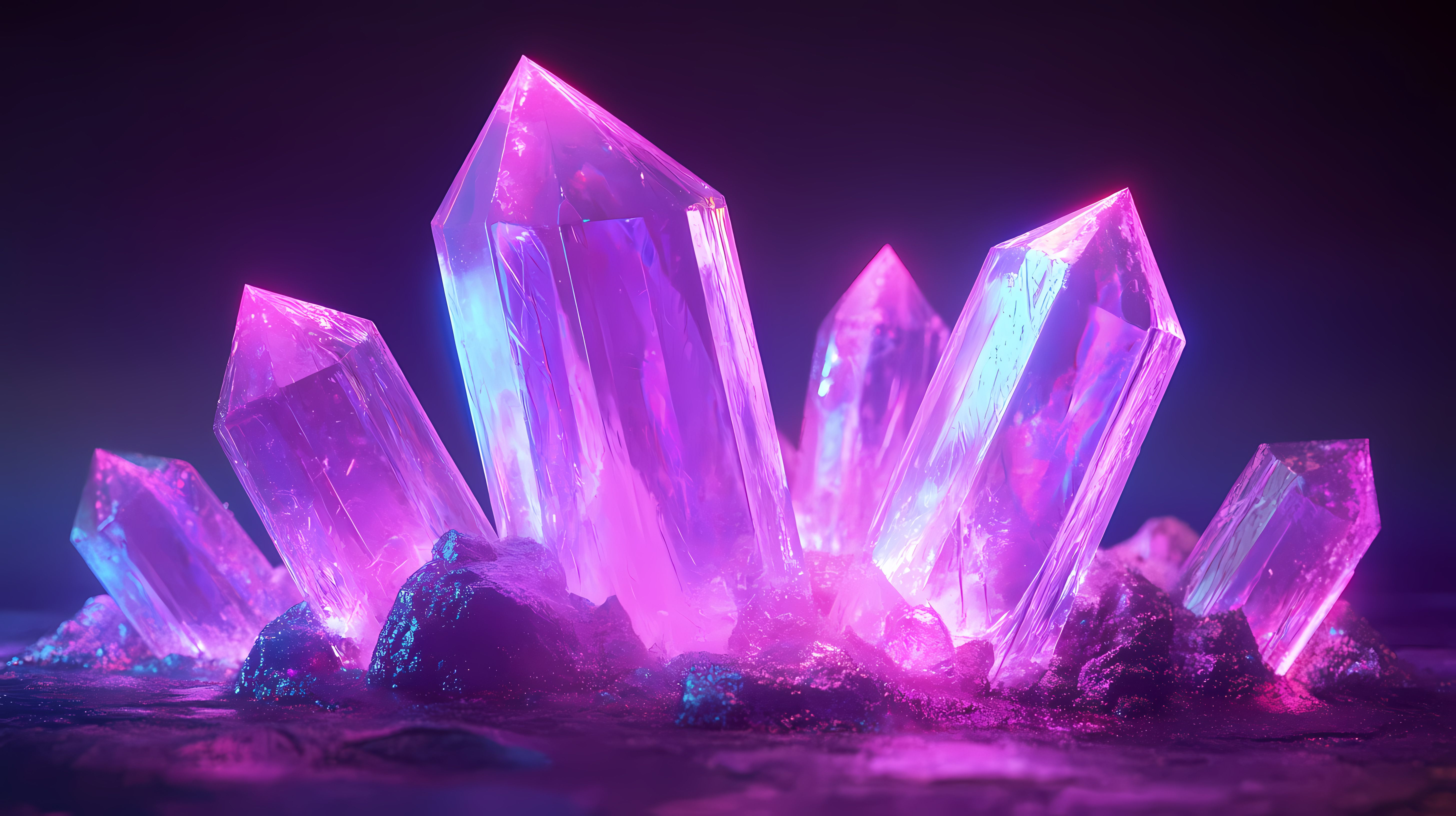 Abstract geometric crystal background, iridescent texture, liquid. 3d render. Prism. Generated by AI. | Image Credit: © Thiago - stock.adobe.com