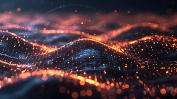 Image of a digital wave with glowing particles representing a network or data flow. Generated by AI | Image Credit: © Dominik - stock.adobe.com