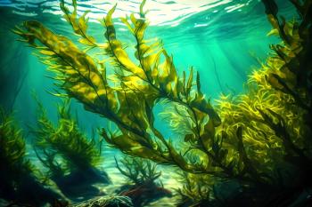 Seaweed in shallow ocean water. Generated by AI. | Image Credit: © Richard Miller - stock.adobe.com