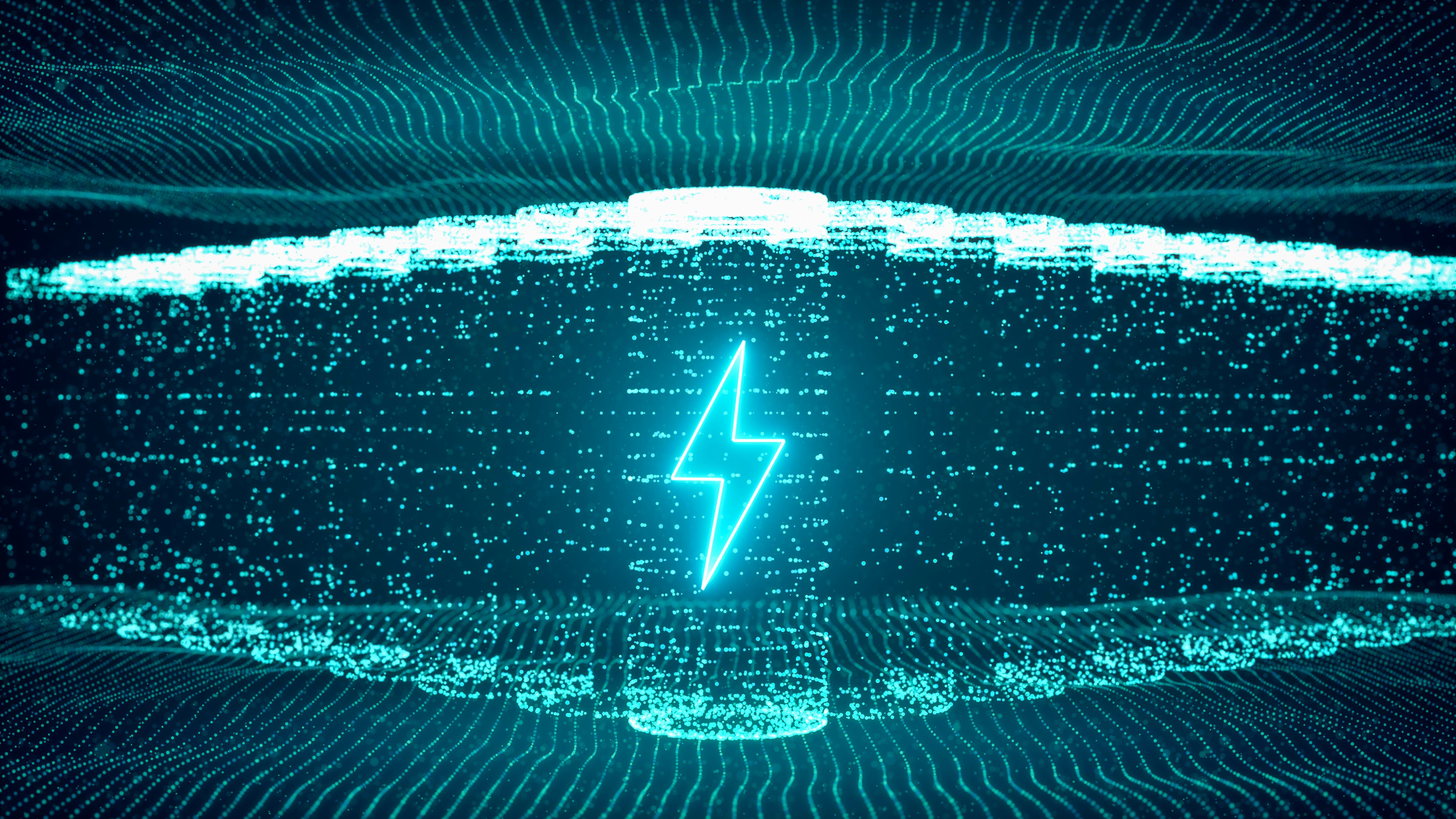 Lithium ion battery starts recharging electric energy supply, fast charging technology concept, abstract futuristic 3D rendering illustration digital cyberspace particle background | Image Credit:  © ZETHA_WORK - stock.adobe.com.