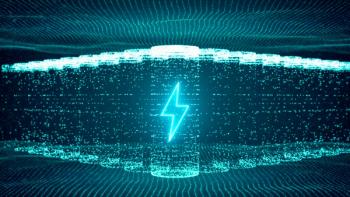 Lithium ion battery starts recharging electric energy supply, fast charging technology concept, abstract futuristic 3D rendering illustration digital cyberspace particle background | Image Credit: © ZETHA_WORK - stock.adobe.com.