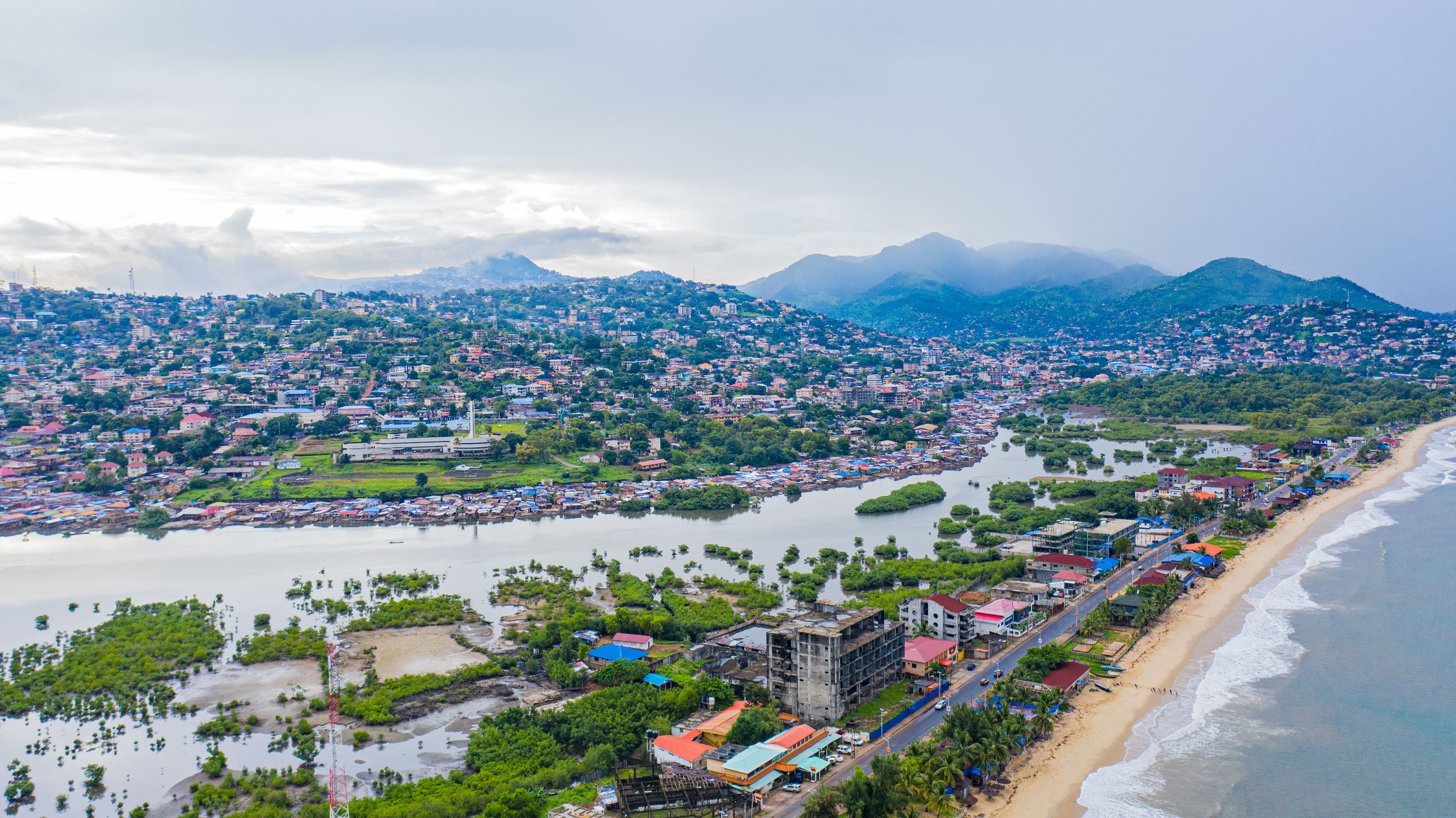 The country Sierra Leone is in West Africa, and benefits from a tropical Atlantic coastline. Its bordered by Guinea and Liberia. The Capital is Freetown, and you can head to the beach in Sierra Leone. | Image Credit: © KALADA - stock.adobe.com.
