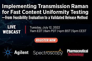 Implementing Transmission Raman for Fast Content Uniformity Testing – from Feasibility Evaluation to a Validated Release Method