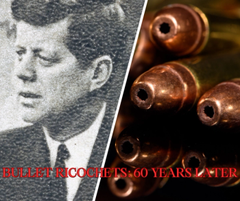 Portrait of John Kennedy on brazilian postage stamp | Image Credit: © Silvio - stock.adobe.com / 22 magnum ammunition on black background | Image Credit: © jwjarrett - stock.adobe.com
