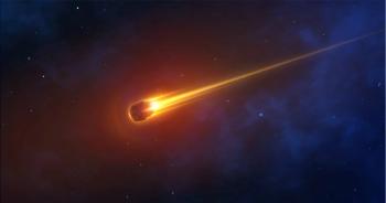 A meteorite in motion burns against the background of outer space. The Tiglit meteorite landed in the Sahara Desert in Morocco, not far from Laayoune. | Image Credit: © lauritta - stock.adobe.com