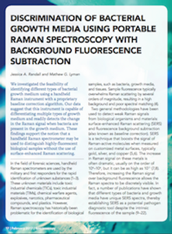 Discrimination of Bacterial Growth Media Using Portable Raman Spectroscopy with Background Fluorescence Subtraction