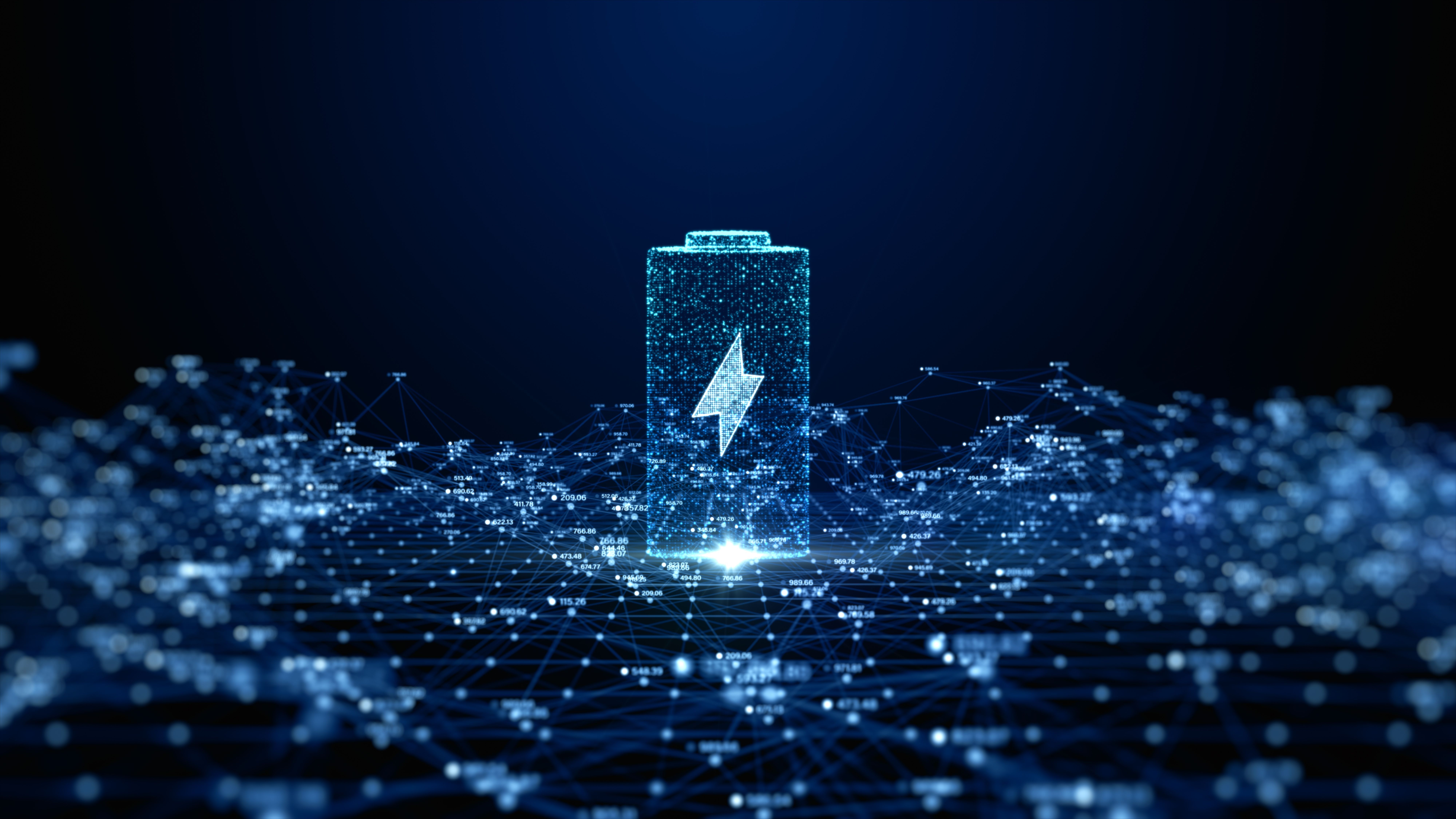 Technology battery high power electric energy, Battery to electric cars and mobile devices with clean electric, Green renewable energy battery storage future, Technology digital abstract background | Image Credit: © KanawatTH - stock.adobe.com.