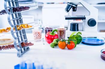 Chemical laboratory of the food supply. Food in laboratory. GMO genetically modified food in lab. | Image Credit: © Alex_Traksel - stock.adobe.com.