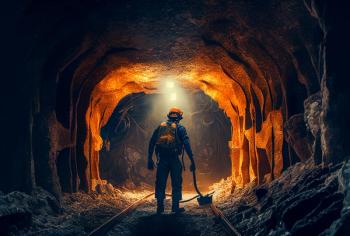 Underground mining. Coal mining in mine. Miner in underground mine on coal mining work. Mine workers on Underground hard-rock mining. AI Generative. Hard rock mine equipment and advanced technologies | Image Credit: © MaxSafaniuk - stock.adobe.com