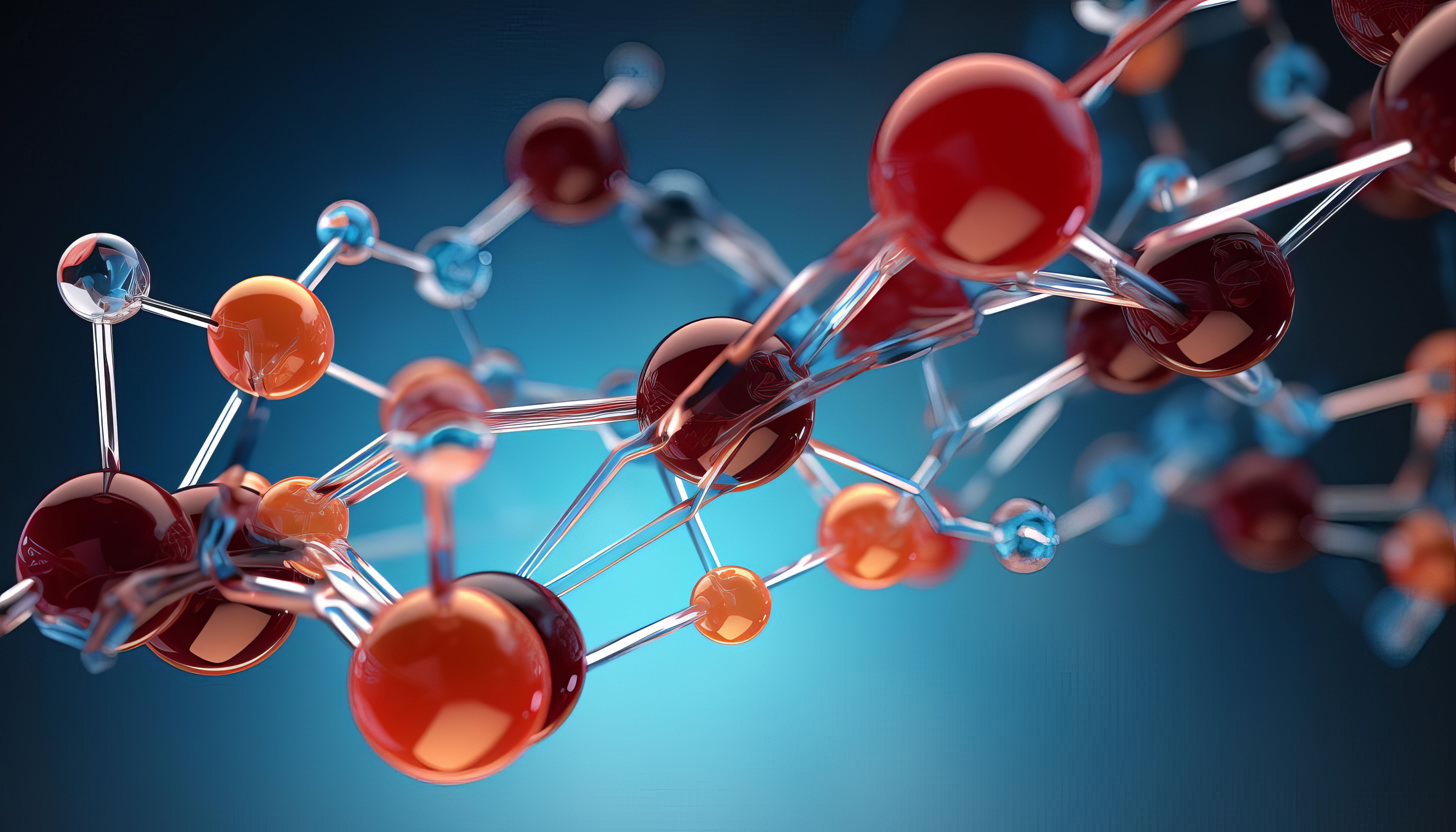 Create an illustration of a detailed molecular structure analysis, highlighting bonds and molecular geometry. | Image Credit: © PrusarooYakk - stock.adobe.com