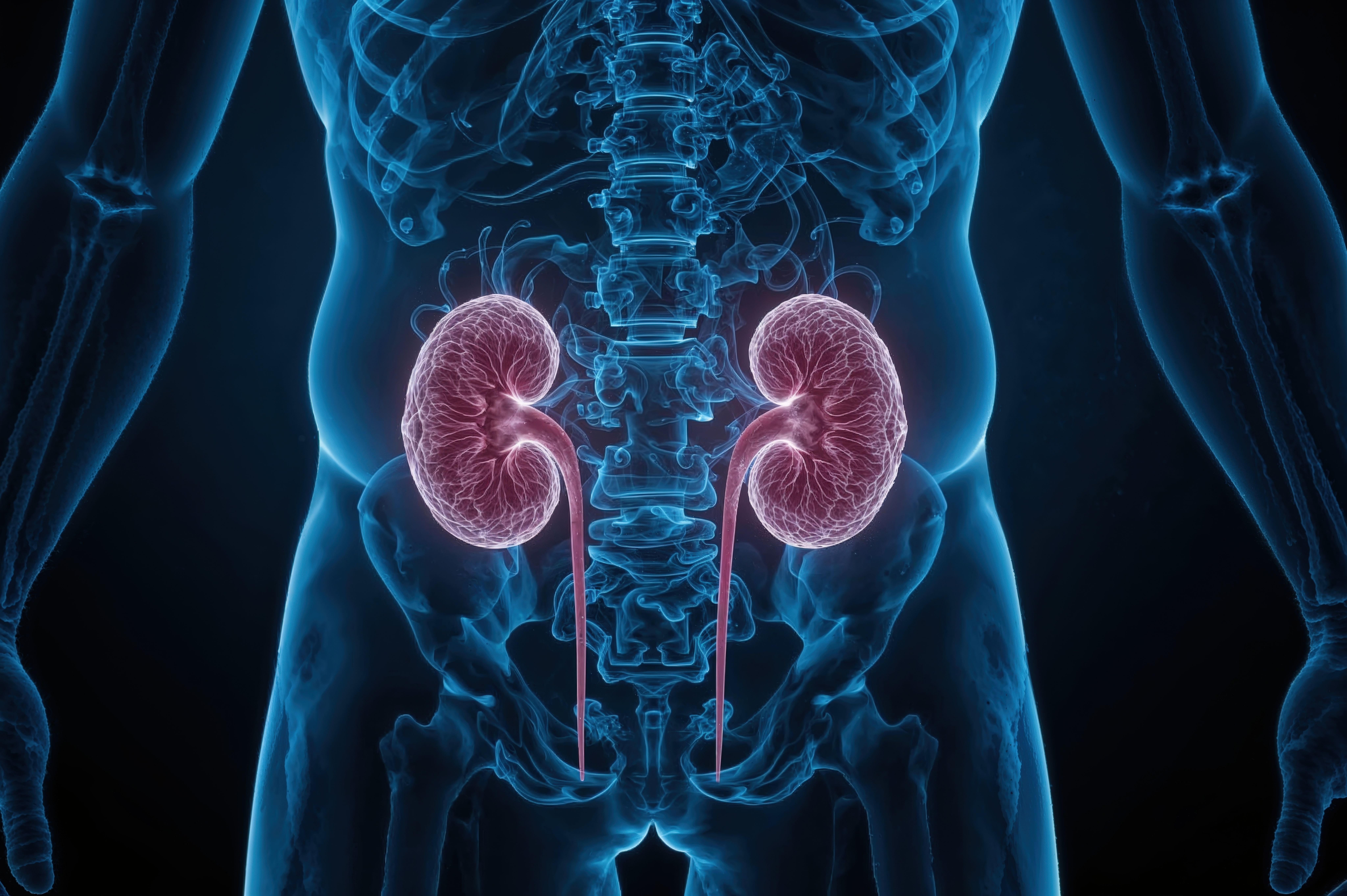 Medical kidney anatomy illustration urinary system health - nephrology renal medicine anatomical diagram healthcare kidney disease urology medical education treatment diagnosis. | Image Credit: © Anjali - stock.adobe.com