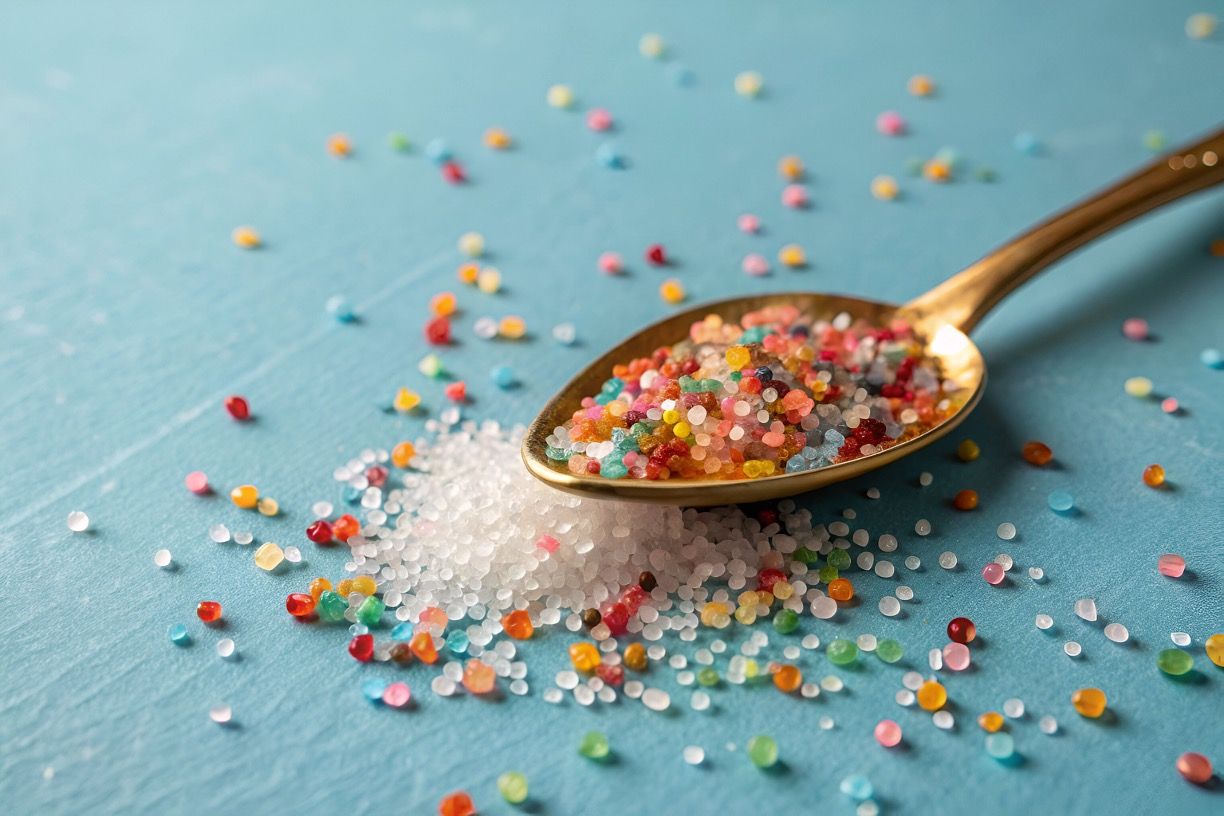 Sugar-coated plastic? Spectroscopy reveals microplastic contamination in beet sugar. © Butsarakham -chronicles-stock.adobe.com  