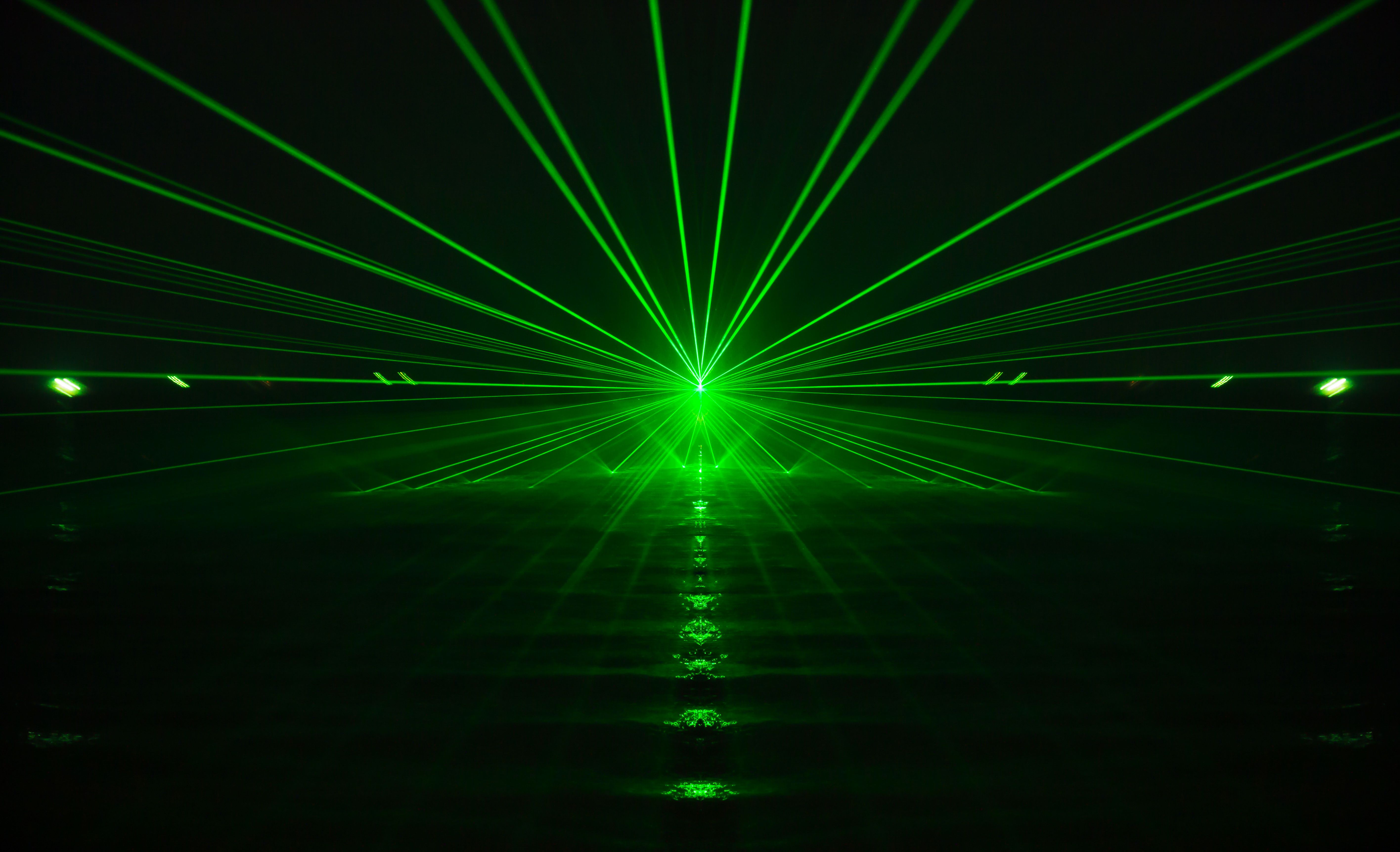 green laser light and sound