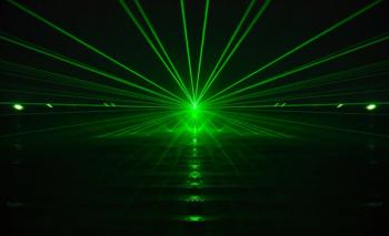 green laser light and sound