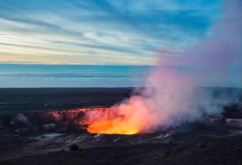 Fire and steam erupting from Kilauea Crate, Hawaii Volcanoes National Park, Big Island of Hawaii | Image Credit: © Alexander Demyanenko - stock.adobe.com