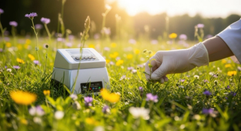 Scientist With Portable Spectrometer in Natural Field Setting ©  By Tika -chronicles-stock.adobe.com