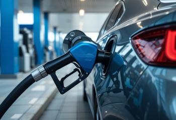 Close up view of fuel nozzle refueling a modern car at a gas station. Generated with AI. | Image Credit: © Pungkas - stock.adobe.com