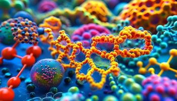 Depiction of Protein Molecules and Molecular Structures in Dynamic Biological Interactions ©  克 杜 - stock.adobe.com