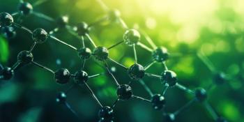 Abstract molecular structure with green background and sun glare. Generated by AI. | Image Credit: © Edi Purnomo - stock.adobe.com.