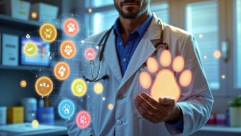Professional Pet Doctor Utilizing Digital Technology for Animal Diagnosis and Veterinary Services. Generated with AI. | Image Credit: © Your_Demon - stock.adobe.com