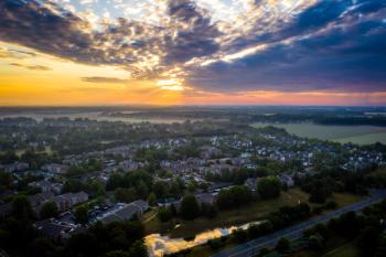Aerial sunrise in Plainsboro, New Jersey. Plainsboro will be the home of the Eastern Analytical Symposium set to take place this November. | Image Credit: © - stock.adobe.com