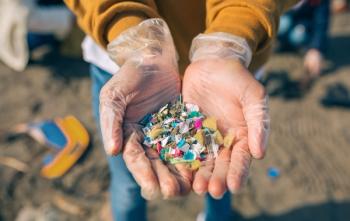 Detail of hands showing microplastics on the beach | Image Credit: © David Pereiras - stock.adobe.com.