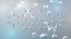 Diindenoperylene molecular structure, 3D model molecule, polycyclic aromatic hydrocarbon structural chemical formula view from a microscope | Image Credit: Сергей Шиманович - stock.adobe.com