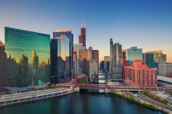 Chicago at dawn. Cityscape image of Chicago downtown at sunrise. | Image Credit: © rudi1976 - stock.adobe.com