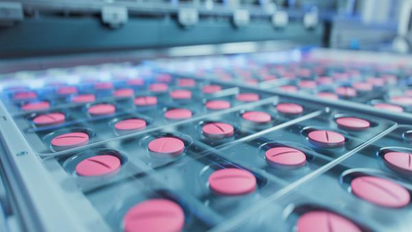 Macro Shot of Pink Pills During Production and Packing Process on Modern Pharmaceutical Factory. Medical Drug Manufacturing. | Image Credit: © IM Imagery - stock.adobe.com.