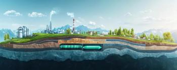 Cross-section illustration of carbon capture and storage processes, layers of earth, underground CO2 storage, corporate environmental strategy. Generated by AI. | Image Credit: © SITTAKAN - stock.adobe.com