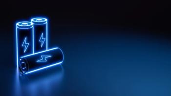 3D fast charge neon lithium ion battery glowing on the floor with lighting symbol, digital futuristic flash quick recharging power source and energy technology concept illustration background | Image Credit: © ZETHA_WORK - stock.adobe.com.