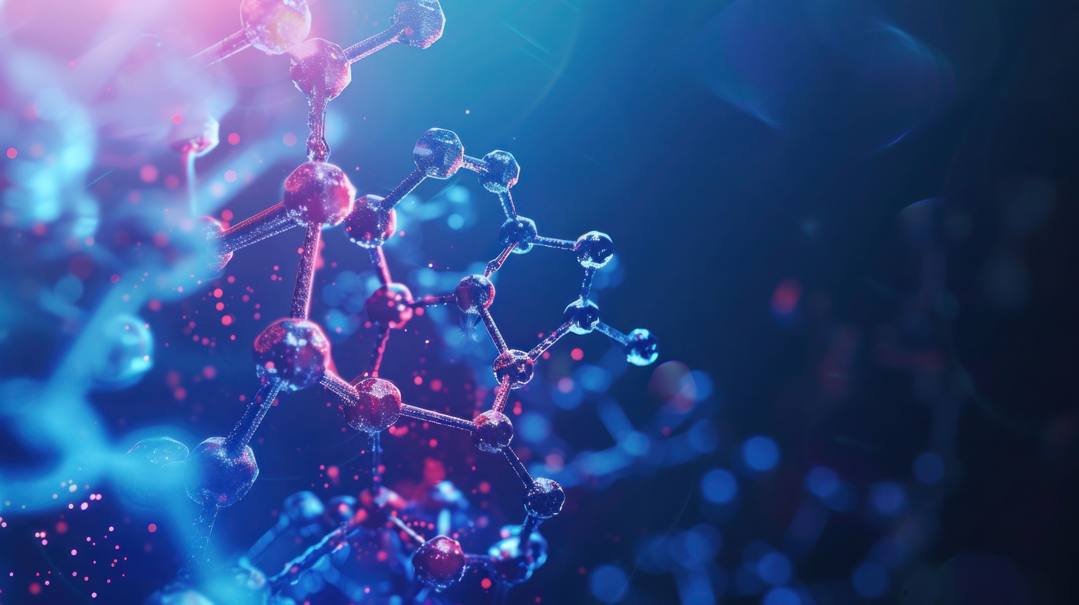 Molecular structures and chemical engineering high-tech background. Molecule atoms structures. Generated with AI. | Image Credit: © printartist - stock.adobe.com