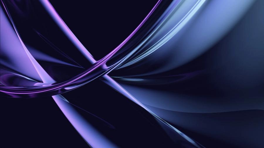 three-dimensional purple streaks against a black background