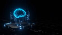 3D rendering of artificial intelligence hardware concept. Glowing blue brain circuit on microchip on computer motherboard. Machine learning background. | Image Credit: © knssr - stock.adobe.com.