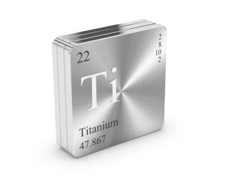 Titanium - element of the periodic table on metal steel block | Image Credit: © concept w - stock.adobe.com