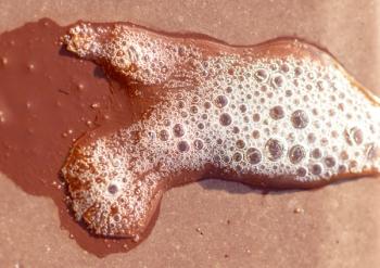 A trace from human saliva on metal | Image Credit: © schankz - stock.adobe.com