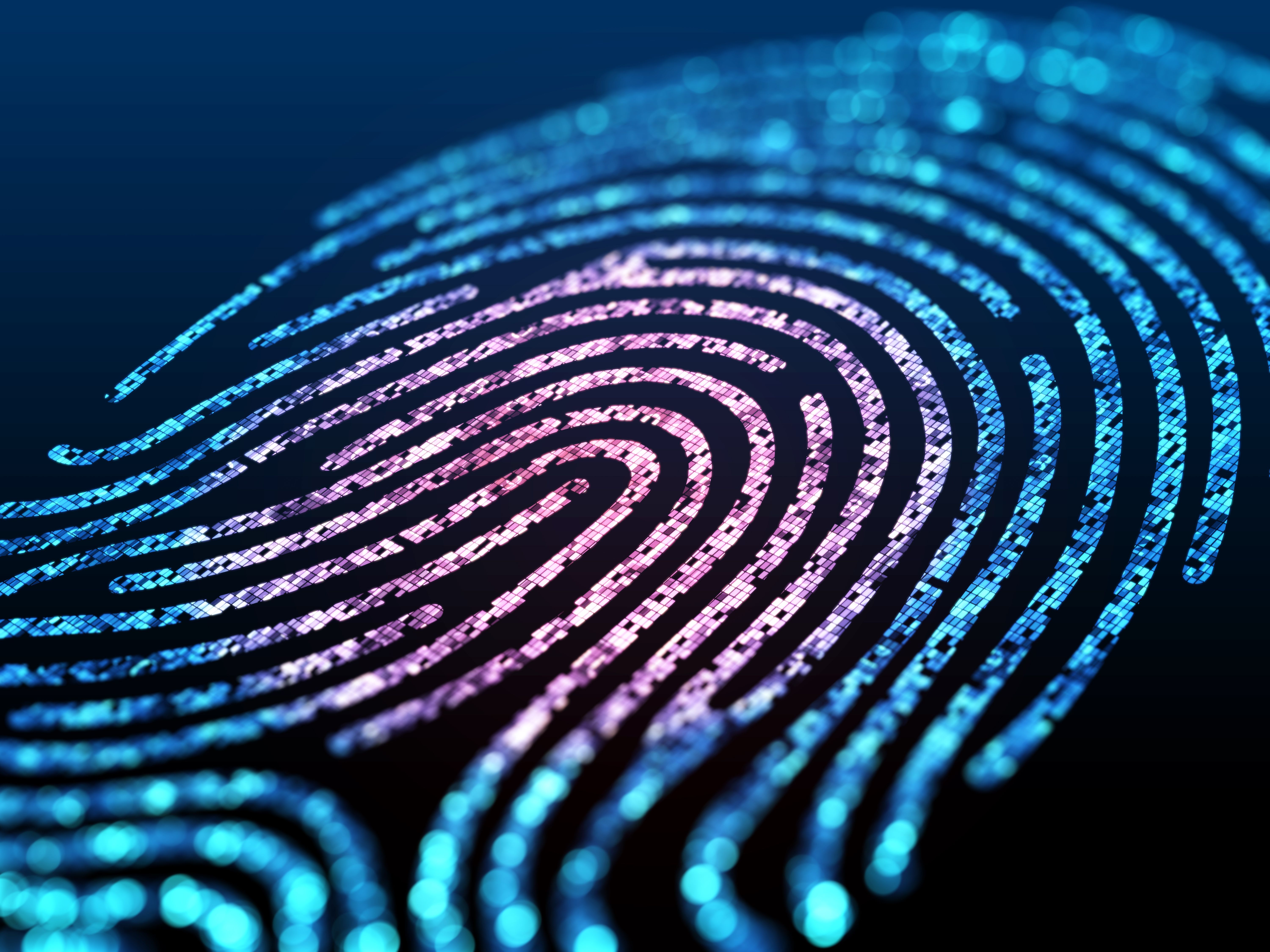 Digital fingerprint on black screen. | Image Credit: © iaremenko - stock.adobe.com