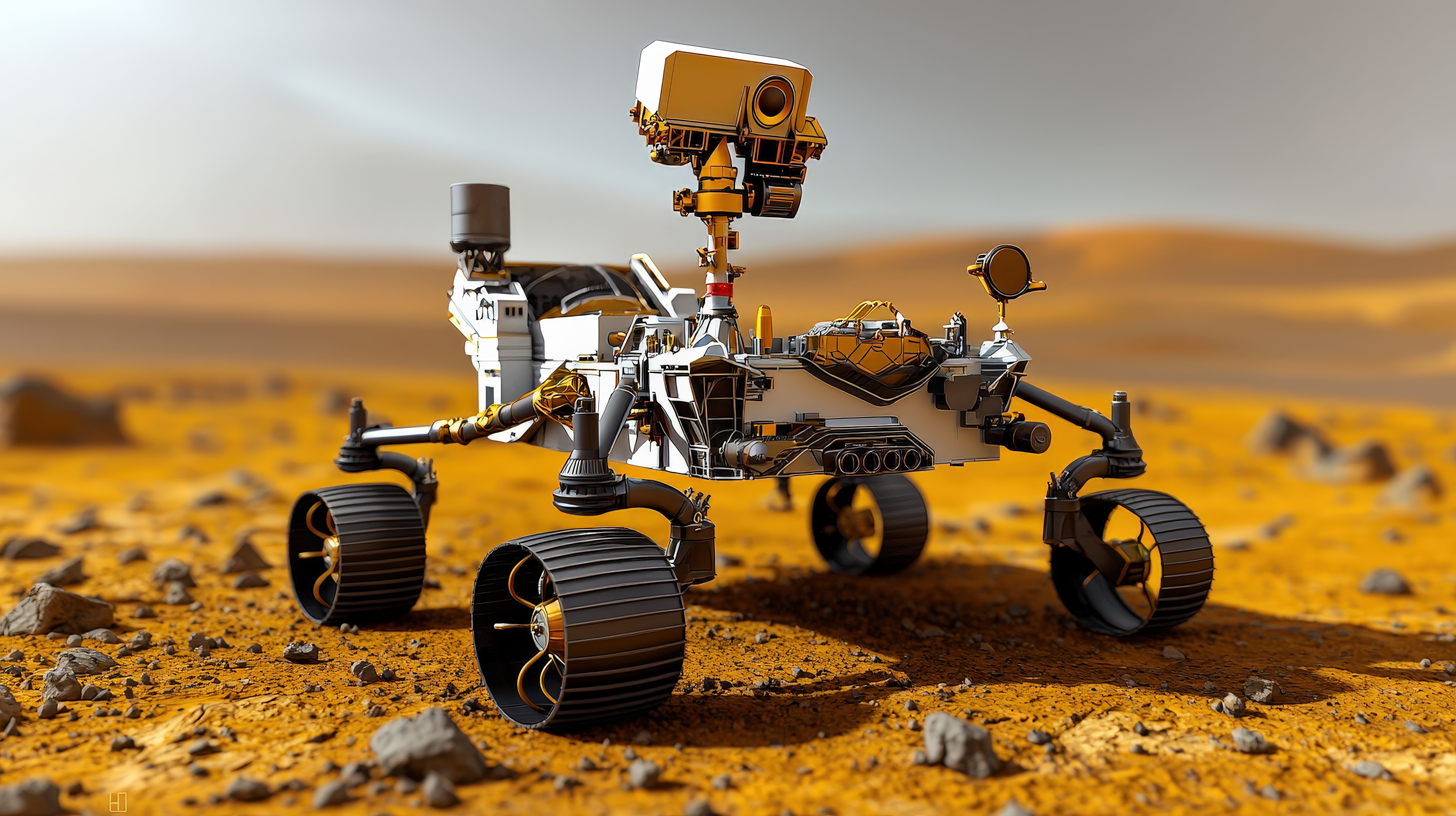 Mars Rover Exploration Red Planet Landscape Futuristic Spacecraft Scientific Mission. Generated by AI. | Image Credit: © Narongsag - stock.adobe.com