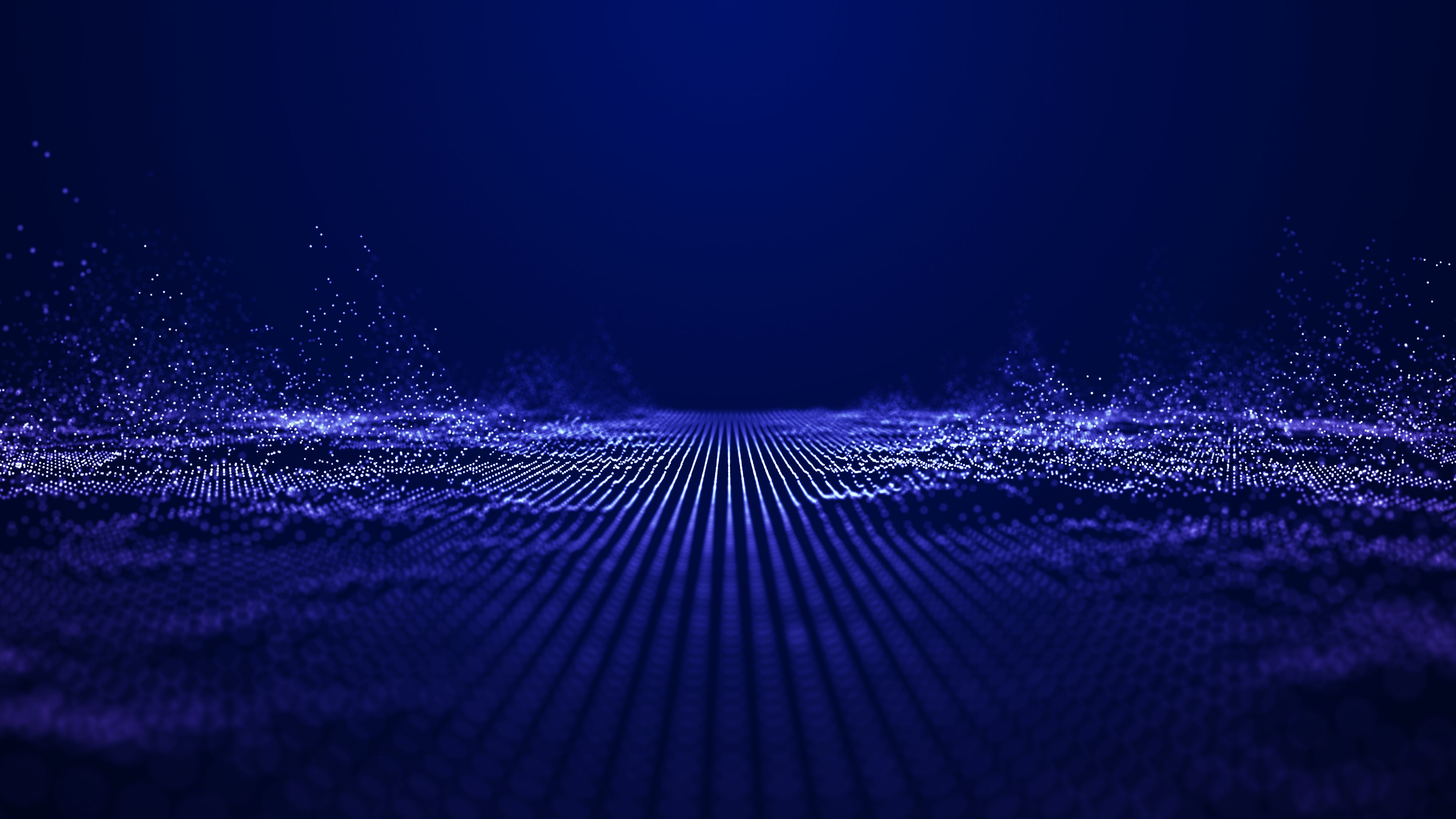 Futuristic point wave. Abstract background with a dynamic wave. Connecting background. Abstract wave. Artificial intelligence. Big data technology 3D rendering. | Image Credit: © Nazar - stock.adobe.com