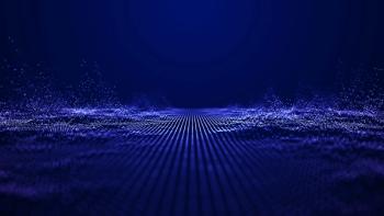 Futuristic point wave. Abstract background with a dynamic wave. Connecting background. Abstract wave. Artificial intelligence. Big data technology 3D rendering. | Image Credit: © Nazar - stock.adobe.com
