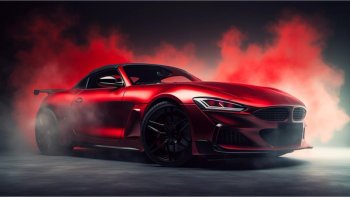 Luxury red painted sports car © adel-chronicles-stock.adobe.com