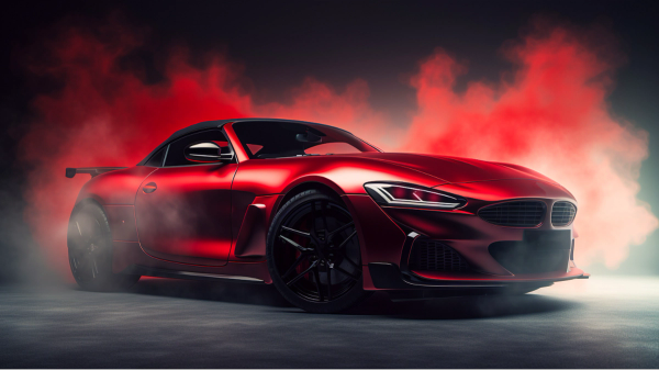 Luxury red painted sports car © adel-chronicles-stock.adobe.com