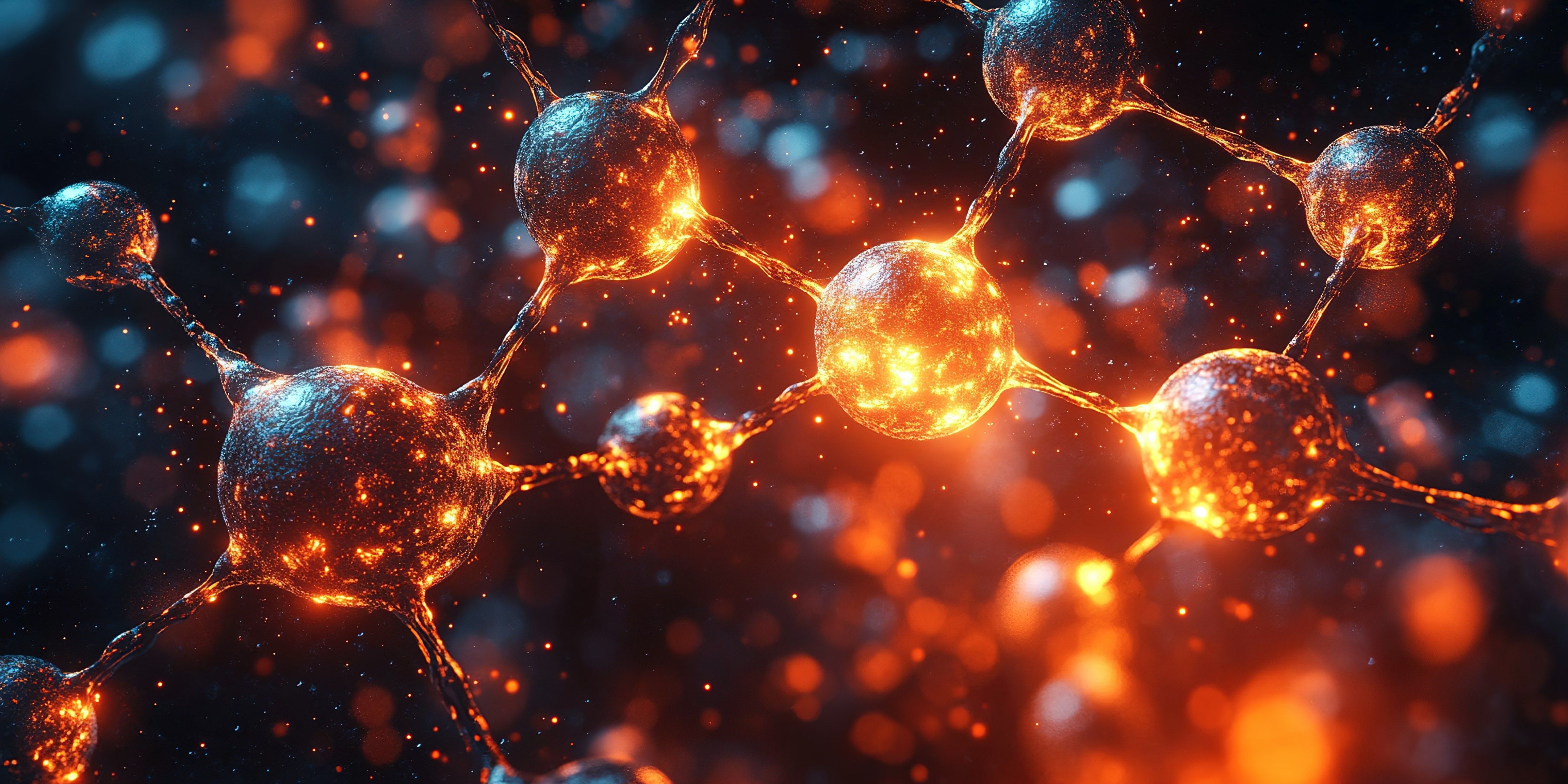 Molecular structures illuminated with a radiant glow in a vivid scientific representation of atomic interactions. Generated with AI. | Image Credit: © BYAI - stock.adobe.com